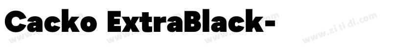 Cacko ExtraBlack字体转换